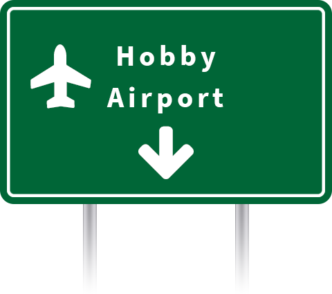 Sign for Hobby Airport