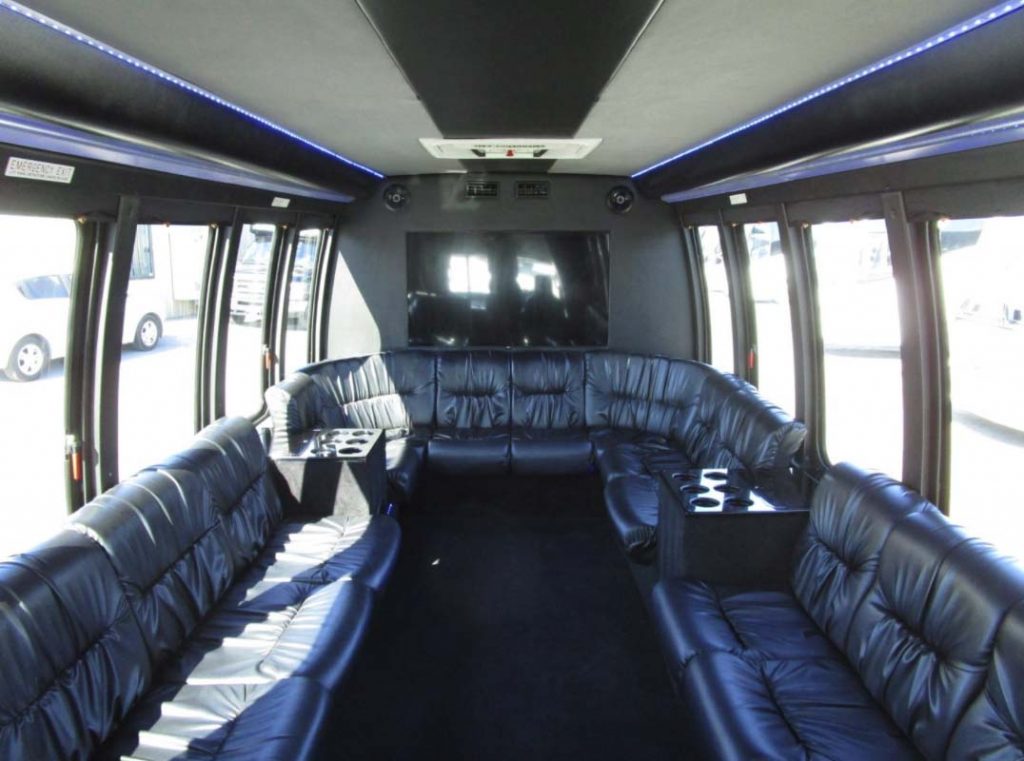 Interior Limo Bus: 18-20 Passengers